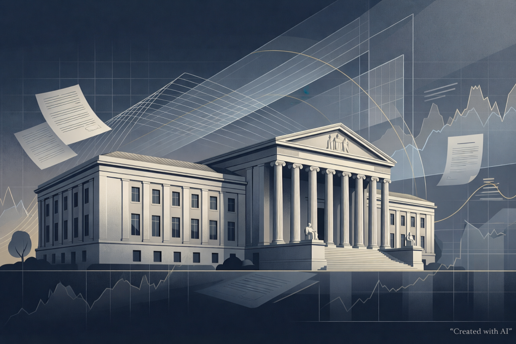 네, 사용자가 업로드한 image_5.png 이미지에 대한 대체 텍스트(Alt Text)를 요청하셨군요. 이 이미지는 블로그의 섹션 3 'Will This Hit Our Stocks and Businesses?'(우리 주식과 비즈니스, 괜찮을까?) 바로 앞에 배치되어, 워싱턴의 변화가 경제에 미치는 영향을 상징적으로 보여줍니다.

기존의 좋은 설명을 기반으로, 요청하신 **U.S. Attorney General Change**라는 포커스 키워드를 정확하게 포함하여 Rank Math 점수를 극대화할 수 있는 영문 Alt Text를 만들어 드립니다.

최종 추천 Alt Text (영어)
Alt Text: A conceptual illustration visualizing the business and stock market impact of a U.S. Attorney General Change, set against a classic government building with floating financial charts.